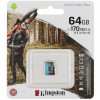 Карта памяти Kingston 64GB microSDXC Canvas Go Plus 170R A2 U3 V30 Card,без адаптера, SDCG3/64GBSP