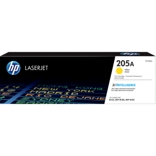 Картридж лазерный HP CF532A, LaserJet 205A, желтый