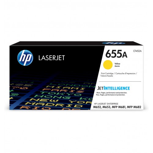 Картридж лазерный HP CF452A LaserJet 655A, оригинальный, желтый