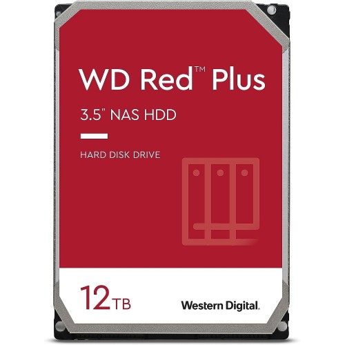 Жесткий диск для NAS систем HDD 12Tb Western Digital RED Plus SATA6Gb/s 3.5" 256Mb 7200rpm WD120EFBX