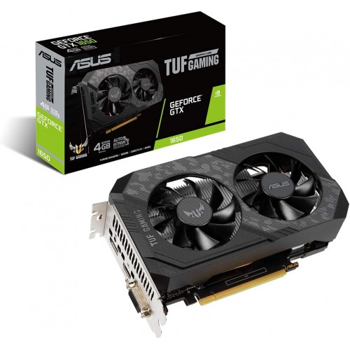 Видеокарта ASUS GeForce GTX1650 4Gb GDDR6 128bit DVI HDMI DP HDCP TUF-GTX1650-4GD6-P-V2-GAMING